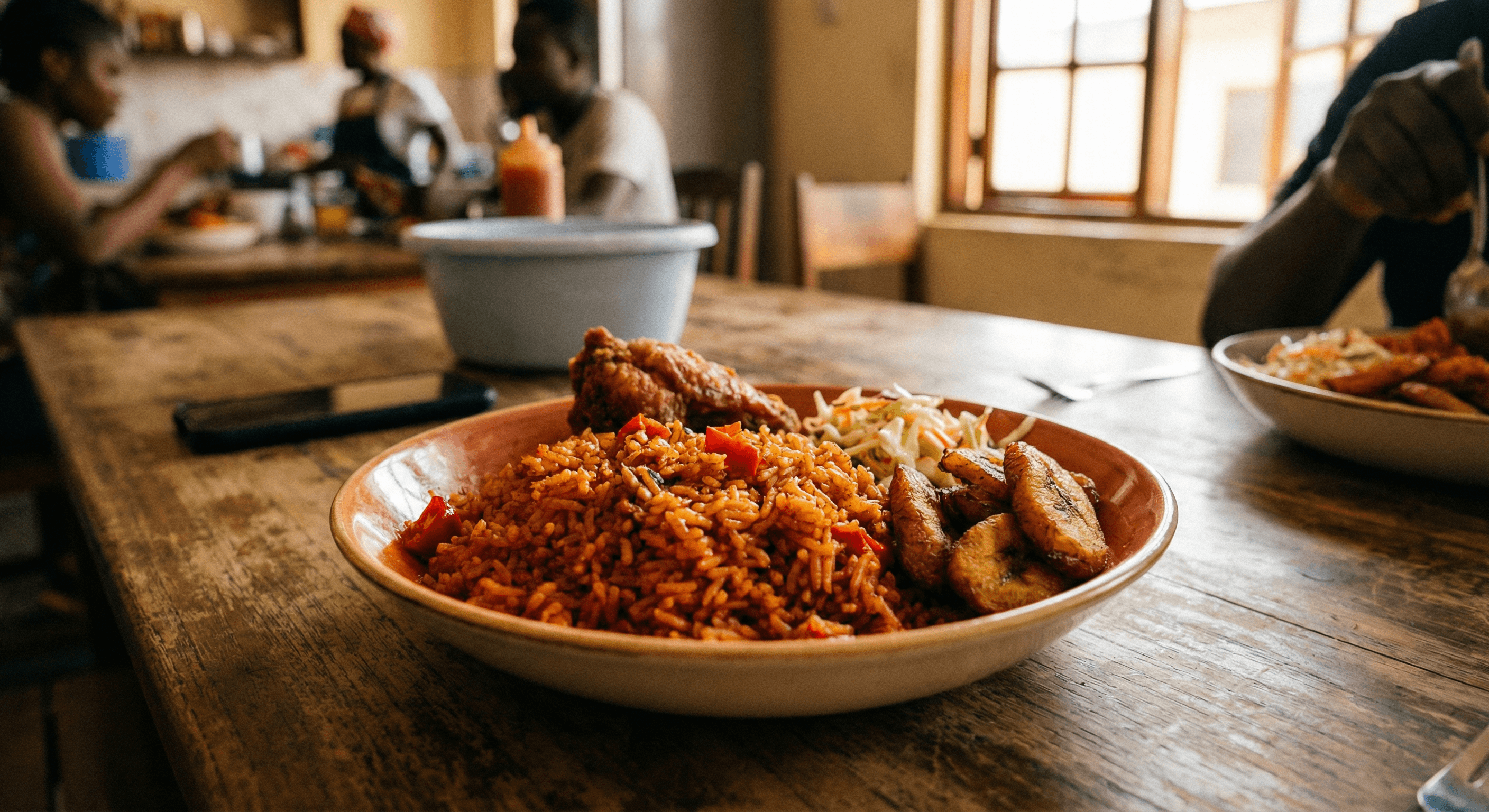 Jollof rice, traditional Ghanaian dish